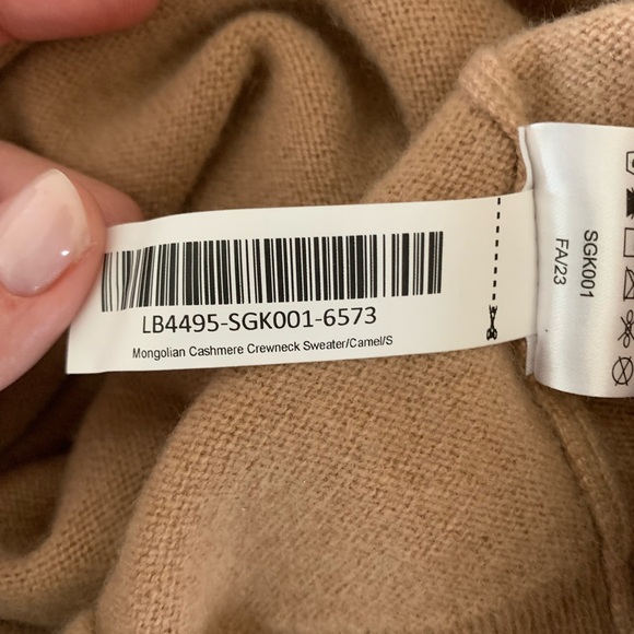Quince 100% Mongolian Cashmere Crewneck Sweater Size S Camel - Picture 5 of 6